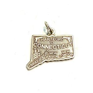 .925 State of Connecticut Sterling Silver Jewelry Charm #travel #vacation
